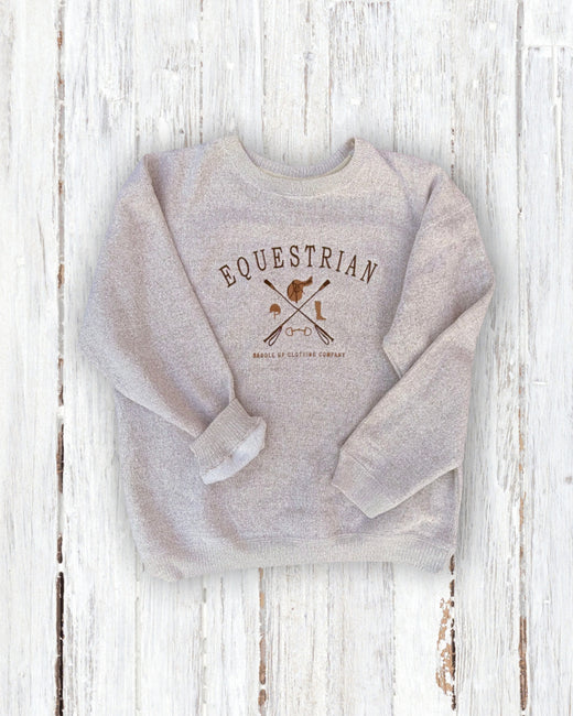 Equestrian Chic English Rider Crewneck