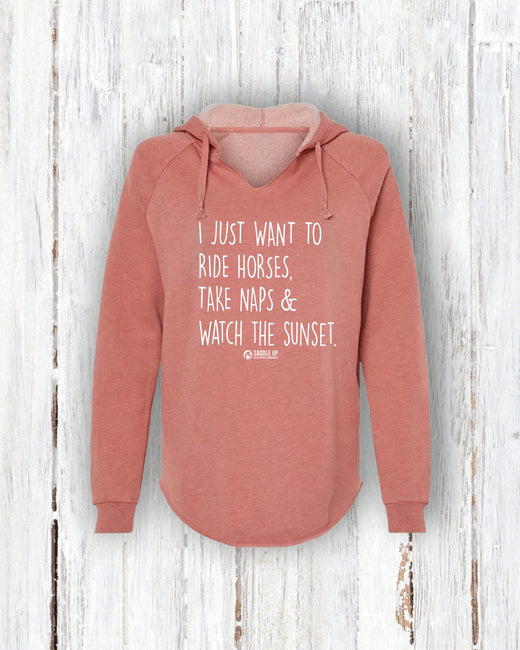 Horses, Naps & Sunsets Lightweight Hoodie