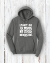"I Can't go to work, My horse needs me!" Hoodie